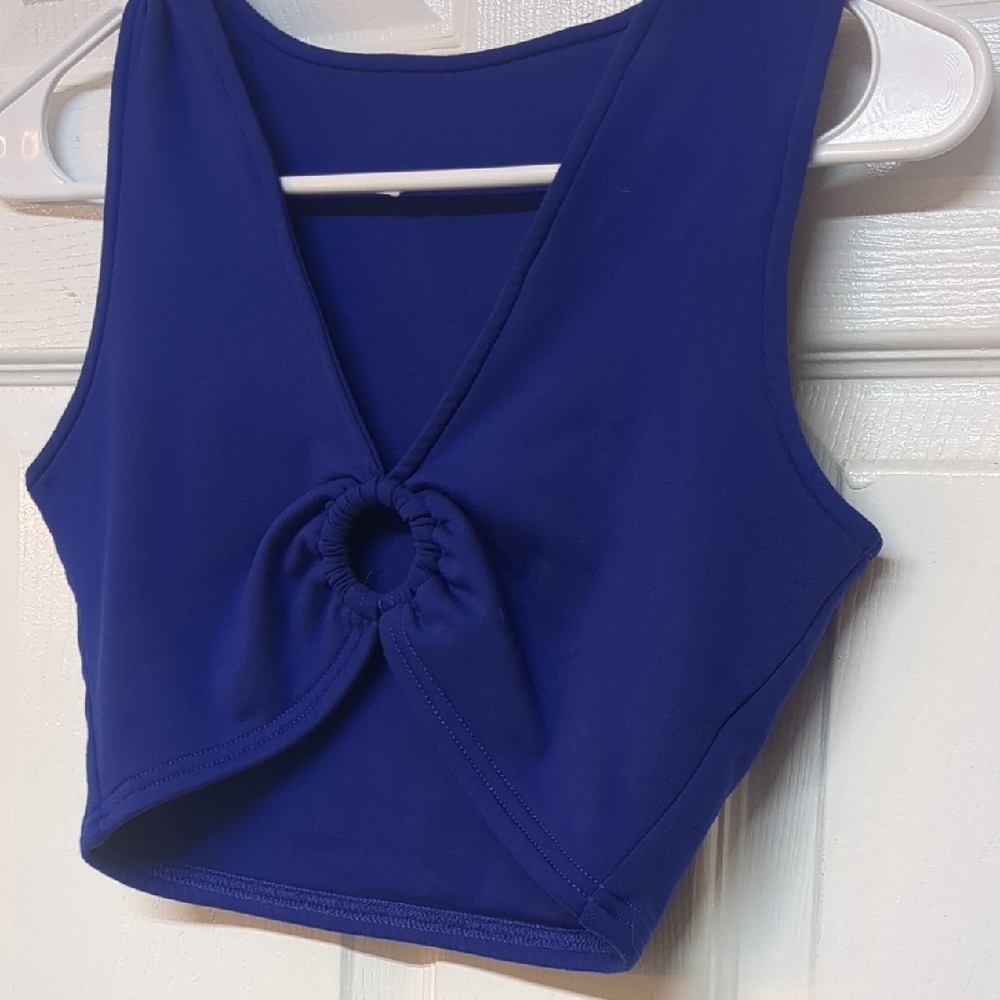 Elegant Royal Blue Women's Crop Top